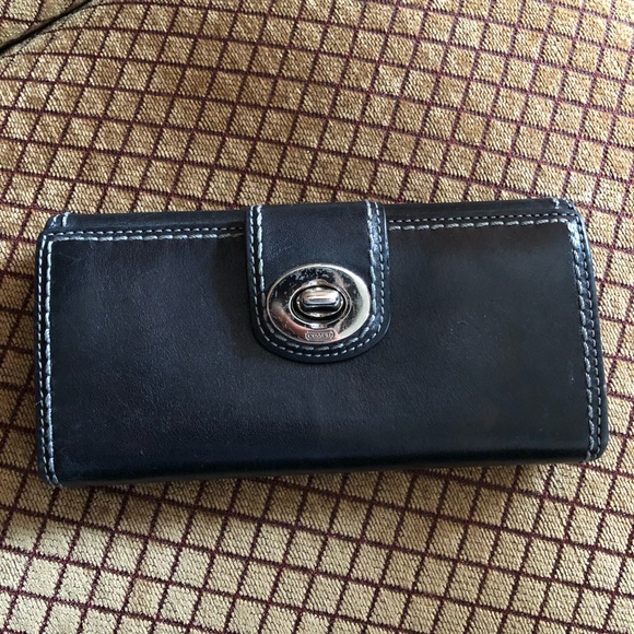 Coach Black Leather Wallet - Picture 1 of 8